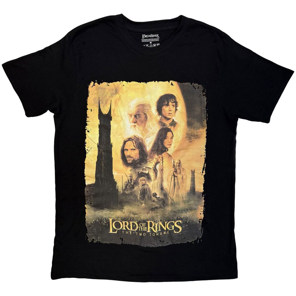 The Lord of the Rings - The Two Towers Poster Uni Heren Tshirt - Zwart